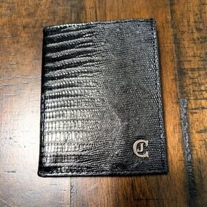 Cody James Black 1978 Mens Vance Exotic lizard biofold wallet